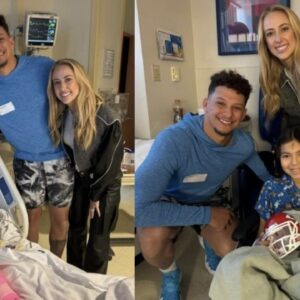 IN PICTURES: Power Couple Brittany & Patrick Mahomes Visit Children's Mercy Hospital to Support Victims of Public Shootings