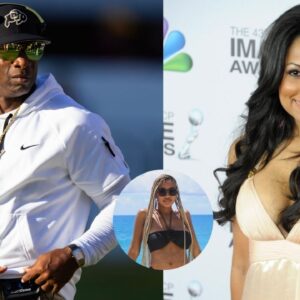 Deion Sanders and Ex-Fiancee Tracey Edmonds Reunite to Celebrate Pregnancy of Daughter Deiondra Sanders
