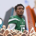 "What Zach Wilson Does to a Man": Garrett Wilson Poses While Dangerously Sitting on the Ledge of a Building & Fans Are Going Berserk