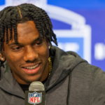 Nabers' measurements at the pro day included a 76.125-inch wingspan, standing at 6 feet 0.25 inches tall and weighing 199 pounds.