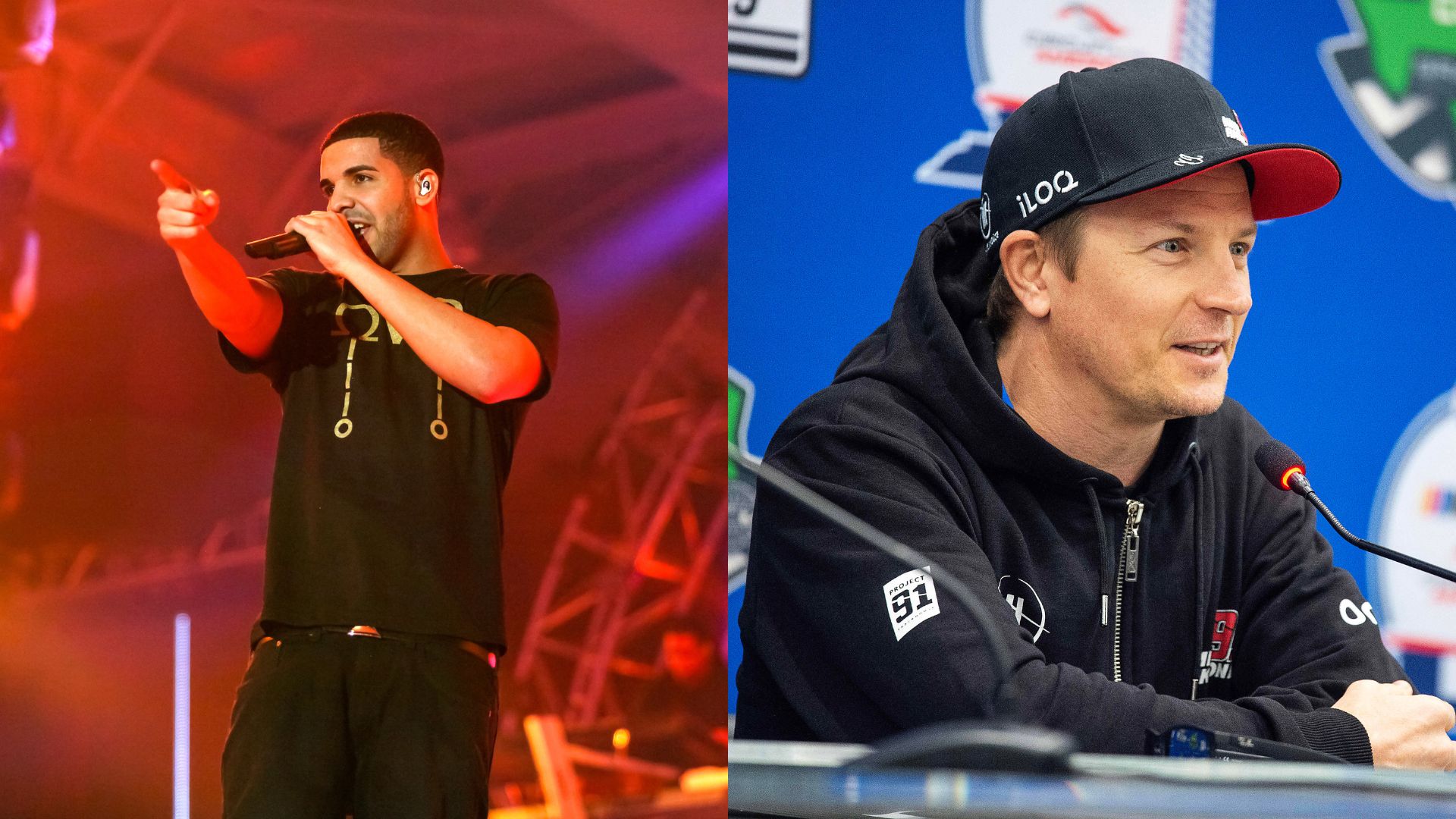 Drake Wearing Kimi Raikkonen Autographed Pants Gets Iceman’s Nod of Approval- “Nice Pants Mate”