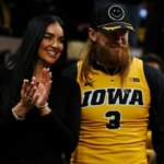 Stylish George Kittle Rocks His Gorgeous Wife Claire Kittle's Jersey at Carver–Hawkeye Arena During Iowa vs West Virginia Clash