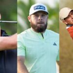 Brooks Koepka, Tyrrell Hatton and Adam Scott