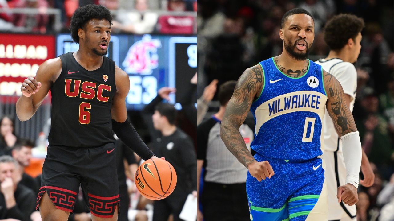 Damian Lillard Scoffs At Freshmen Comparisons Between LeBron James' Son Bronny And Michael Jordan's Son Marcus: "On Some Weak Sh*t"