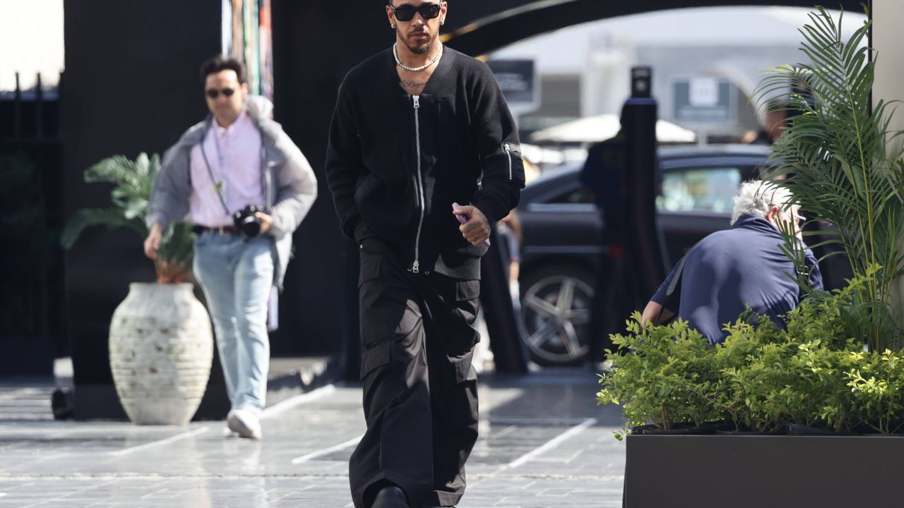 From $1,000 Cardigan to $1,800 Boots: How Lewis Hamilton Turned up the Heat With an All-Black Ensemble in Saudi Arabia