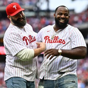 From Throwing the First Pitch to Signing Bryce Harper's Cleats; Jason Kelce Steals the Show at Phillies Game