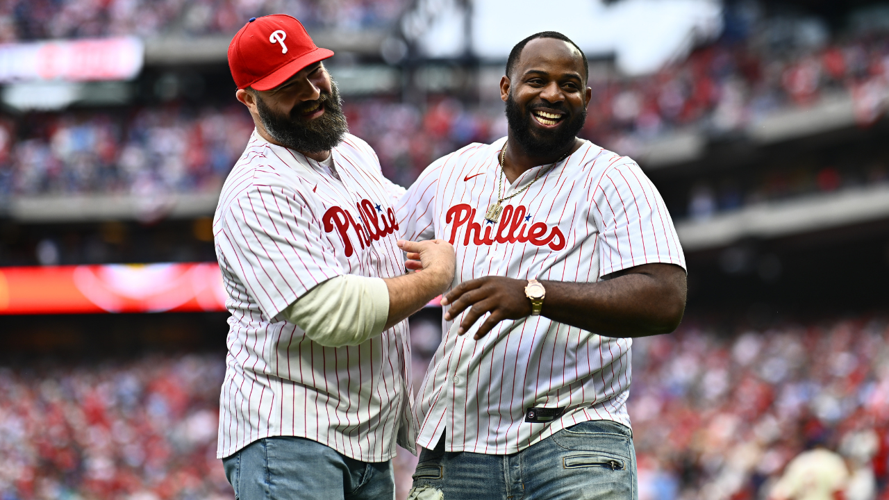 From Throwing the First Pitch to Signing Bryce Harper's Cleats; Jason Kelce Steals the Show at Phillies Game