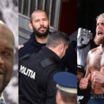 Shaquille O’Neal Digs Old Andrew Tate Video Challenging Jake Paul to $3 Million Fight Amidst Arrest