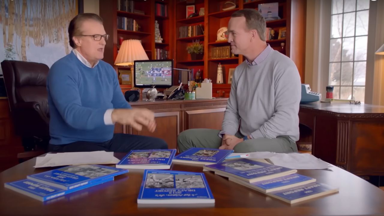 Mel Kiper Jr. and Peyton Manning.