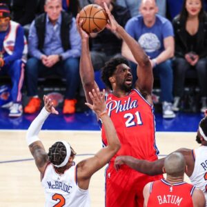Battling A Knee Injury, Joel Embiid Continues To Try And Make Himself Available For 76ers-Knicks Game 2