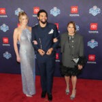 Caleb Williams with his girlfriend and mother.