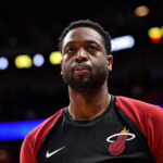 Nov 30, 2018; Miami, FL, USA; Miami Heat guard Dwyane Wade (3) prior to the game against the New Orleans Pelicans at American Airlines Arena. Mandatory Credit: Jasen Vinlove-USA TODAY Sports