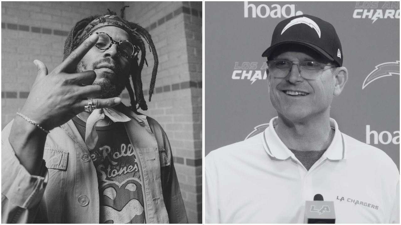 Cam Newton Deciphers Jim Harbaugh's Message About Chargers' Locker Room Strategy