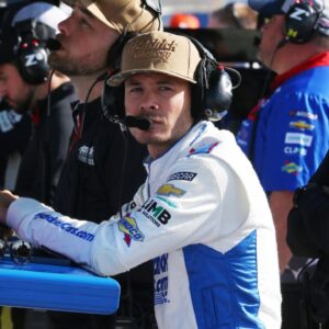 Apr 13, 2024; Fort Worth, Texas, USA; NASCAR Cup Series driver Kyle Larson (5) during practice for the NASCAR Cup Series AutoTrader EchoPark Automotive 400 at Texas Motor Speedway. Mandatory Credit: Michael C. Johnson-USA TODAY Sports