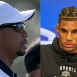 Keon Coleman and Tiger Woods