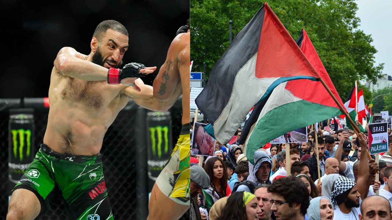 UFC Title Challenger Belal Muhammad Advocates Palestine Cause, Carrying Flag as Symbol for the Voiceless