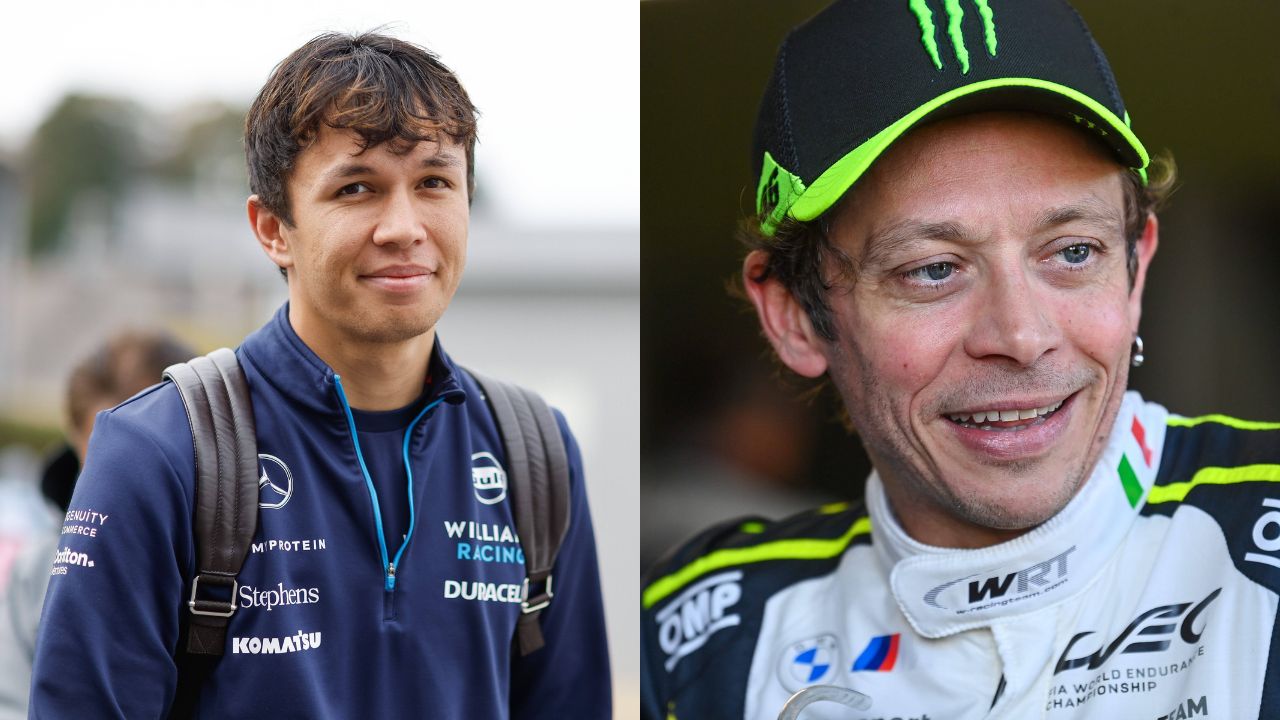 Moto GP Legend Valentino Rossi’s “Donkey Helmet” Inspired Alex Albon’s Famous Panda Version