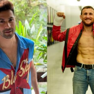 UFC Star Merab Dvalishvili Teams Up with Bollywood Star Varun Dhawan for Intense Training Sessions