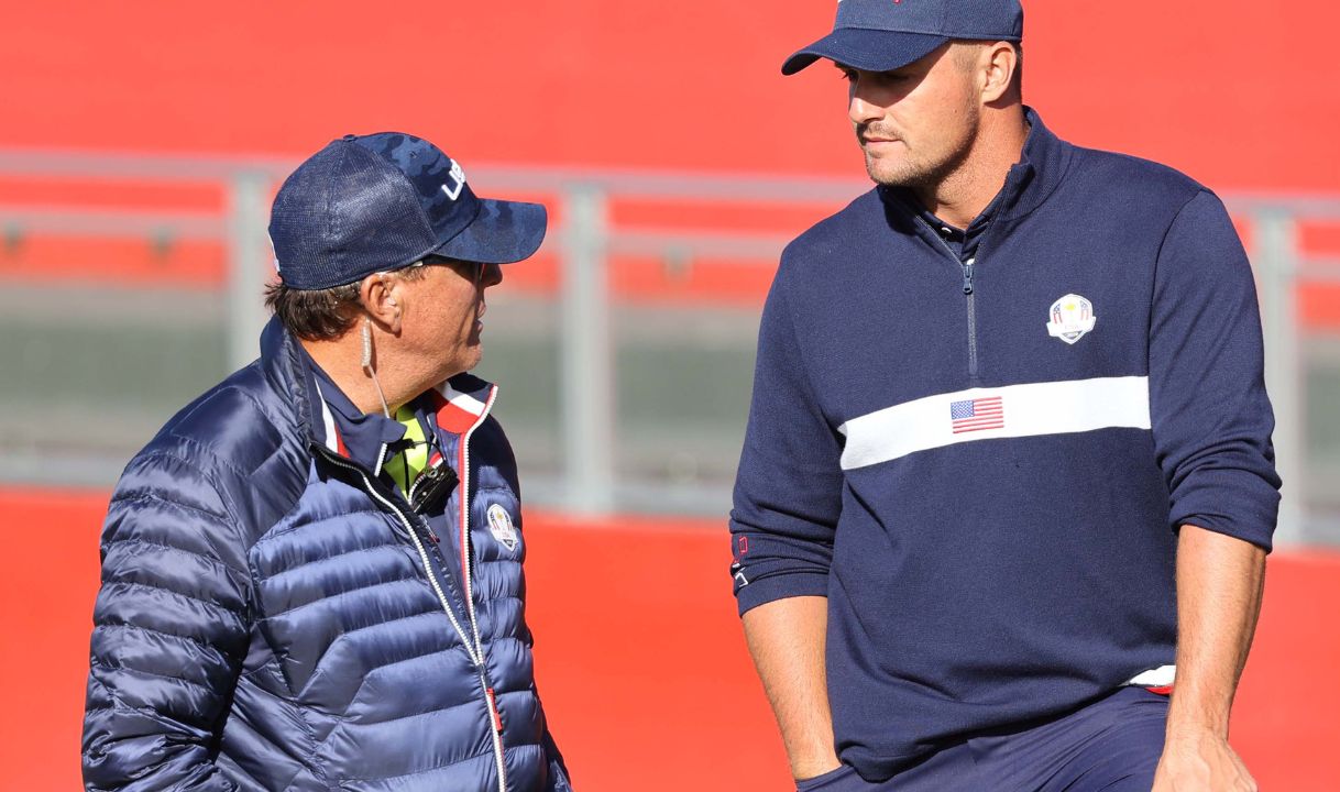 Bryson DeChambeau and Phil Mickelson