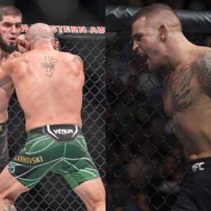 “HORRENDOUS”: Fans Unimpressed by New UFC Gloves Worn by Islam Makhachev and Dustin Poirier