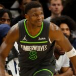 Anthony Edwards Shows Off His $15000 Gold And Diamond Plated Earbuds