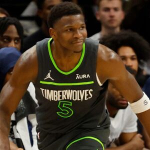 Anthony Edwards Shows Off His $15000 Gold And Diamond Plated Earbuds