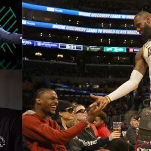 Kevin Garnett, Stephen Jackson, Bronny James and LeBron James