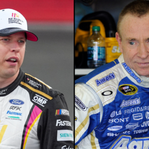 Brad Keselowski (L) and Mark Martin. (R). Image Credits: Imagn.