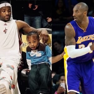 4 Y/O Bronny James Marveling at LeBron James Playing Against Kobe Bryant Resurfaces Post Lakers Draft