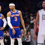 Josh Hart, Jalen Brunson and Mikal Bridges