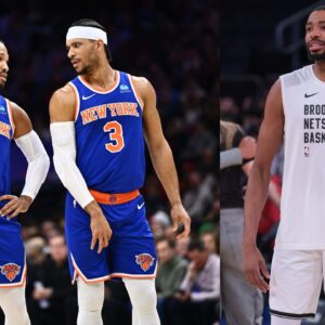 Josh Hart, Jalen Brunson and Mikal Bridges