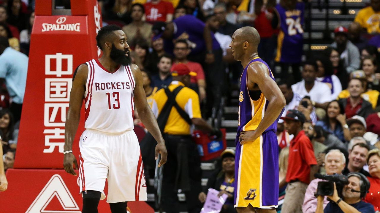 James Harden and Kobe Bryant