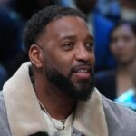 Feb 18, 2023; Salt Lake City, UT, USA; Tracy McGrady attends the 3-Point Contest during the 2023 All Star Saturday Night at Vivint Arena. Mandatory Credit: Kyle Terada-USA TODAY Sports