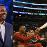 Paul Pierce, LeBron James and Bronny James