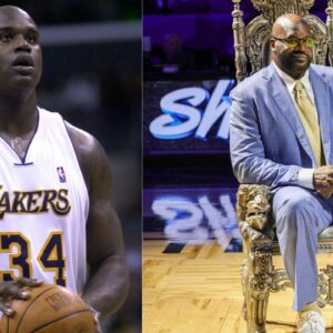 Shaquille O'Neal Flexes Going 3/3 in a Fruit Chucking Free Throw Contest