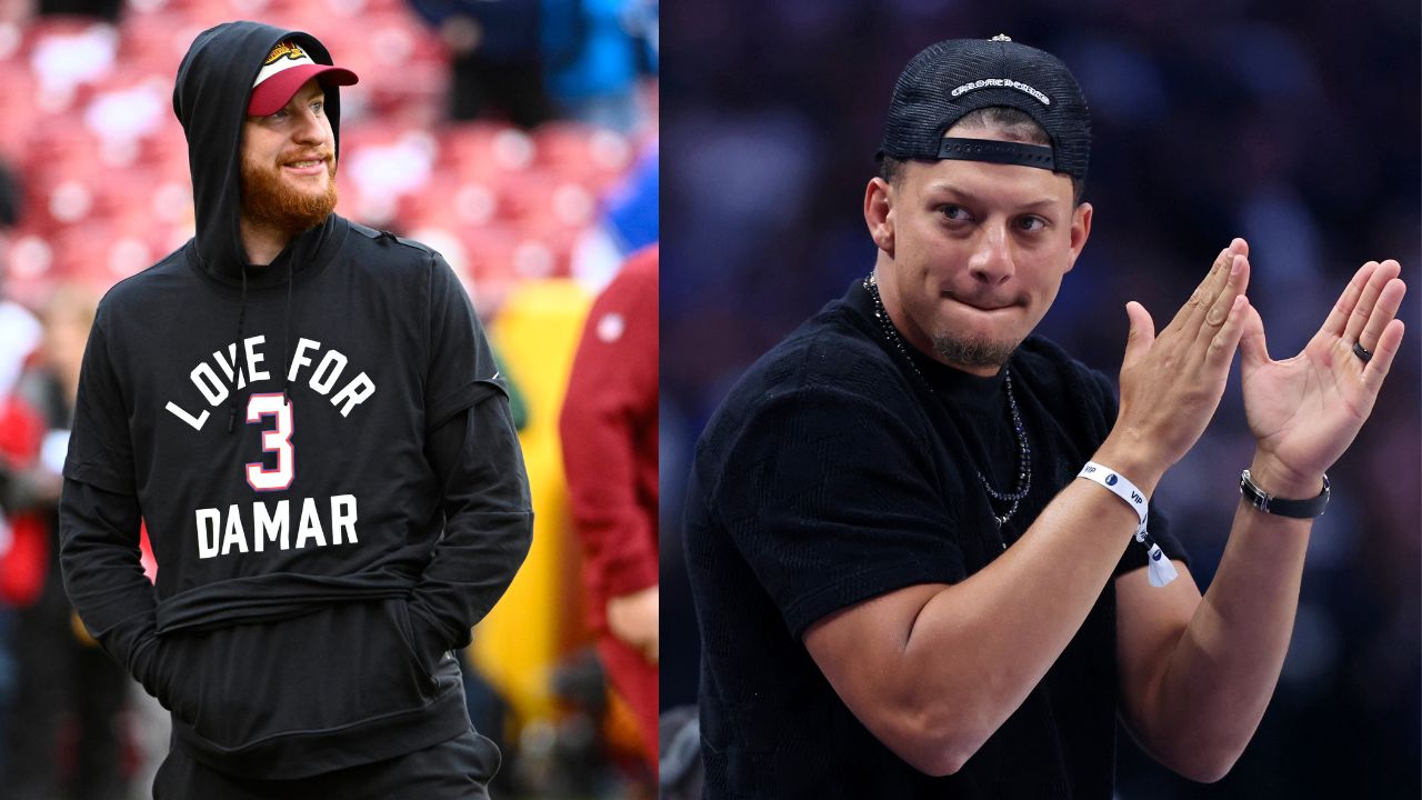 Patrick Mahomes Pokes Fun at Backup Carson Wentz for Accidental Slip at Practice