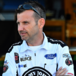 Oct 13, 2018; Talladega, AL, USA; NASCAR Cup Series crew chief Adam Stevens (L) and NASCAR Cup Series crew chief Rodney Childers (R) talk during practice for the 1000Bulbs.com 500 at Talladega Superspeedway. Mandatory Credit: Jasen Vinlove-USA TODAY Sports