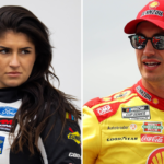 Where did Joey Logano finish driving Hailie Deegan's NASCAR Xfinity car in Chicago?