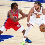 Tyrese Maxey and Jalen Brunson