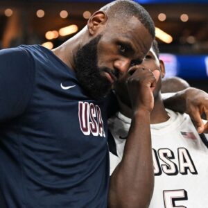 LeBron James and Anthony Edwards