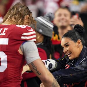 "If That Was Brittany Or Taylor Mic'd Up": George Kittle's Wife Reacting to Chiefs Win Provokes A Debate In NFL World