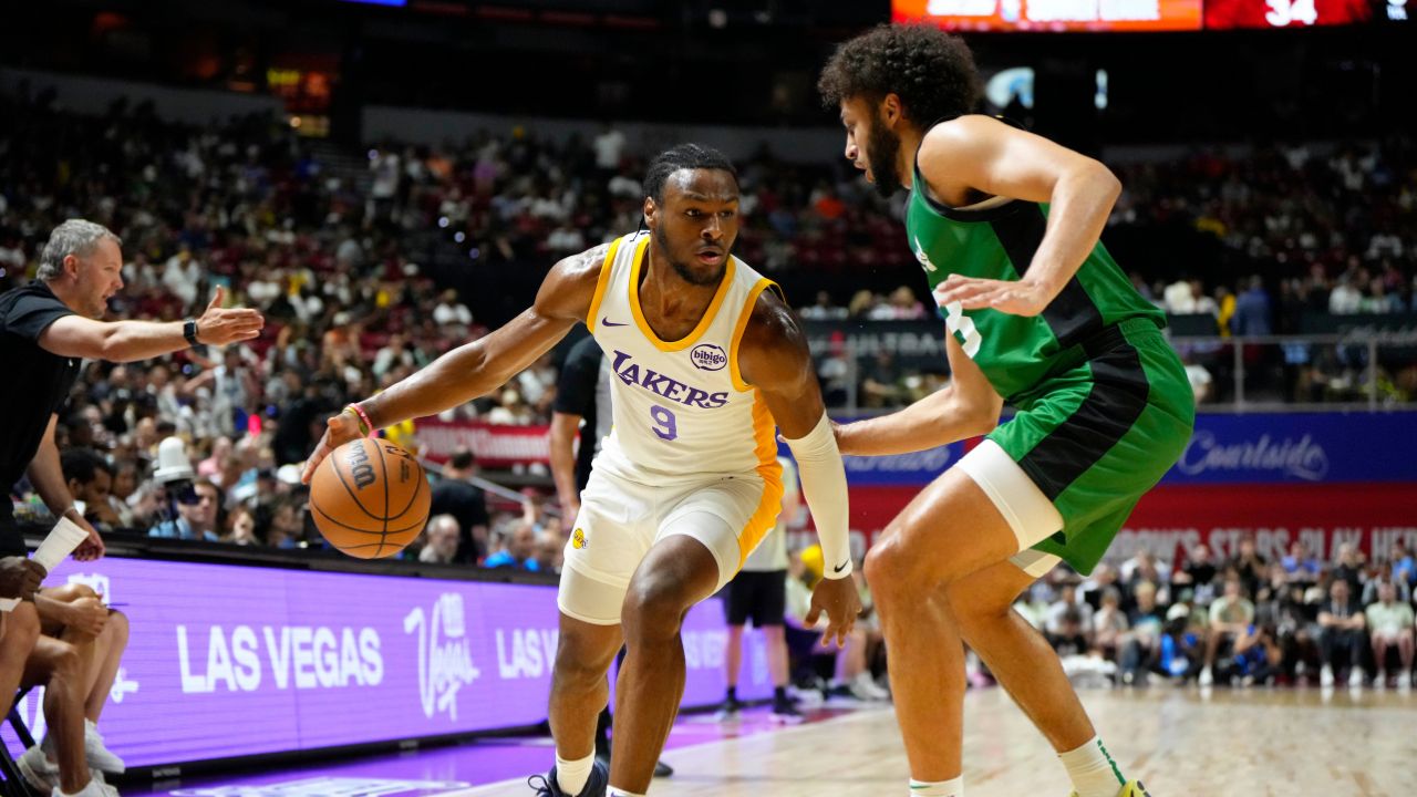 Bronny James Mocked by Fans After Air-Balling a 3 vs Celtics