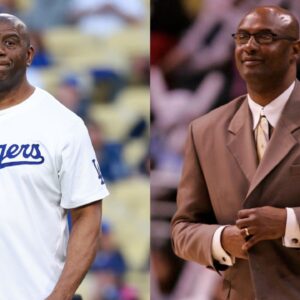 Magic Johnson and Joe Bryant