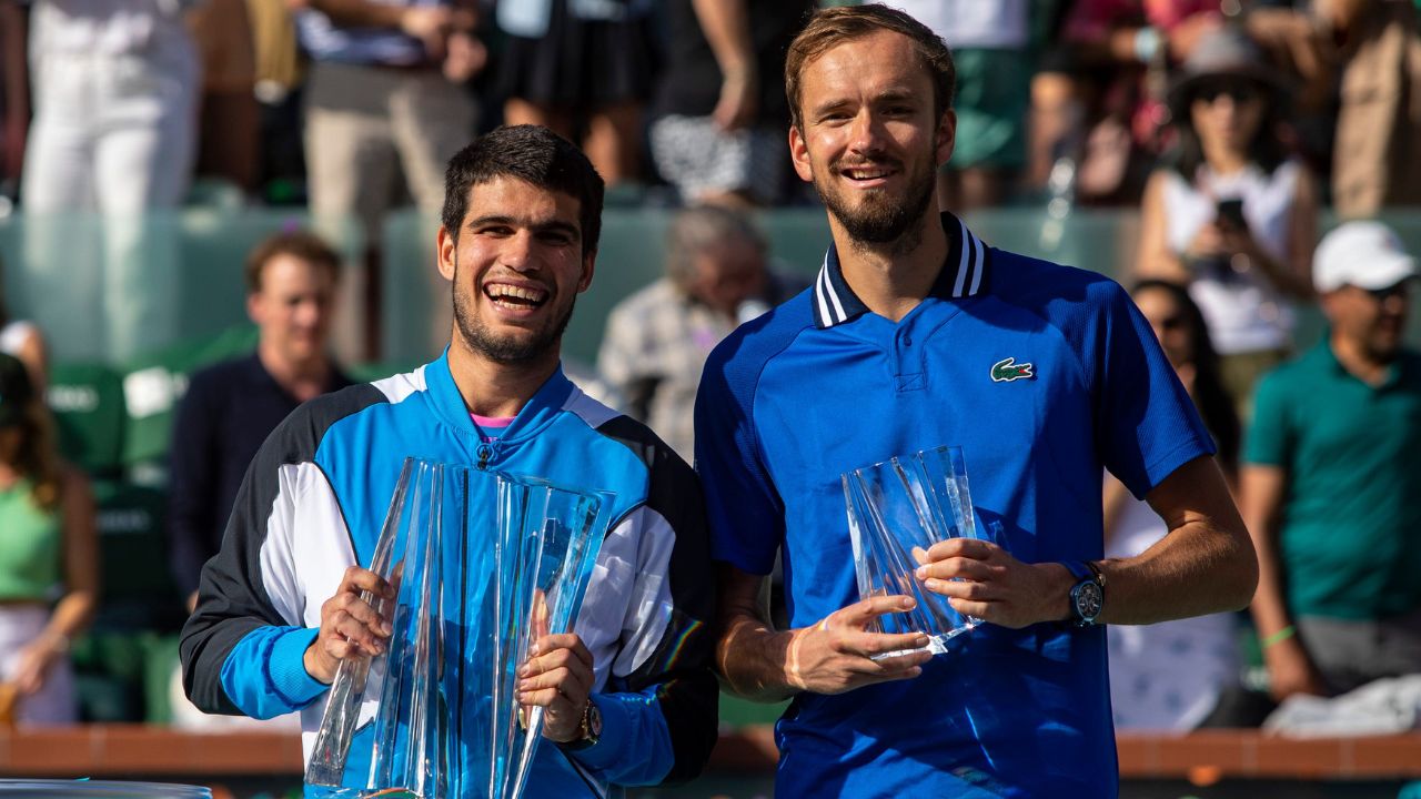 Daniil Medvedev Chooses Carlos Alcaraz Over Jannik Sinner and Novak Djokovic As His 'Toughest Competitor'