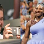 Alexis Ohanian (L) and Serena Williams (R)