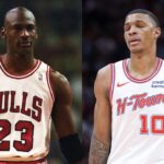 Michael Jordan and Jabari Smith Jr.