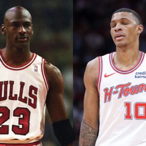 Michael Jordan and Jabari Smith Jr.