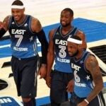 Carmelo Anthony, Dwyane Wade, and LeBron James