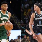 Giannis Antetokounmpo and Angel Reese