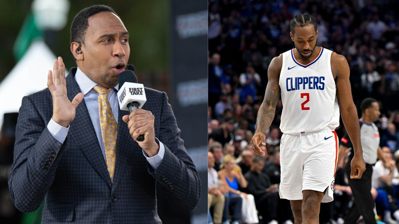 Stephen A Smith (Left) and Kawhi Leonard (Right)